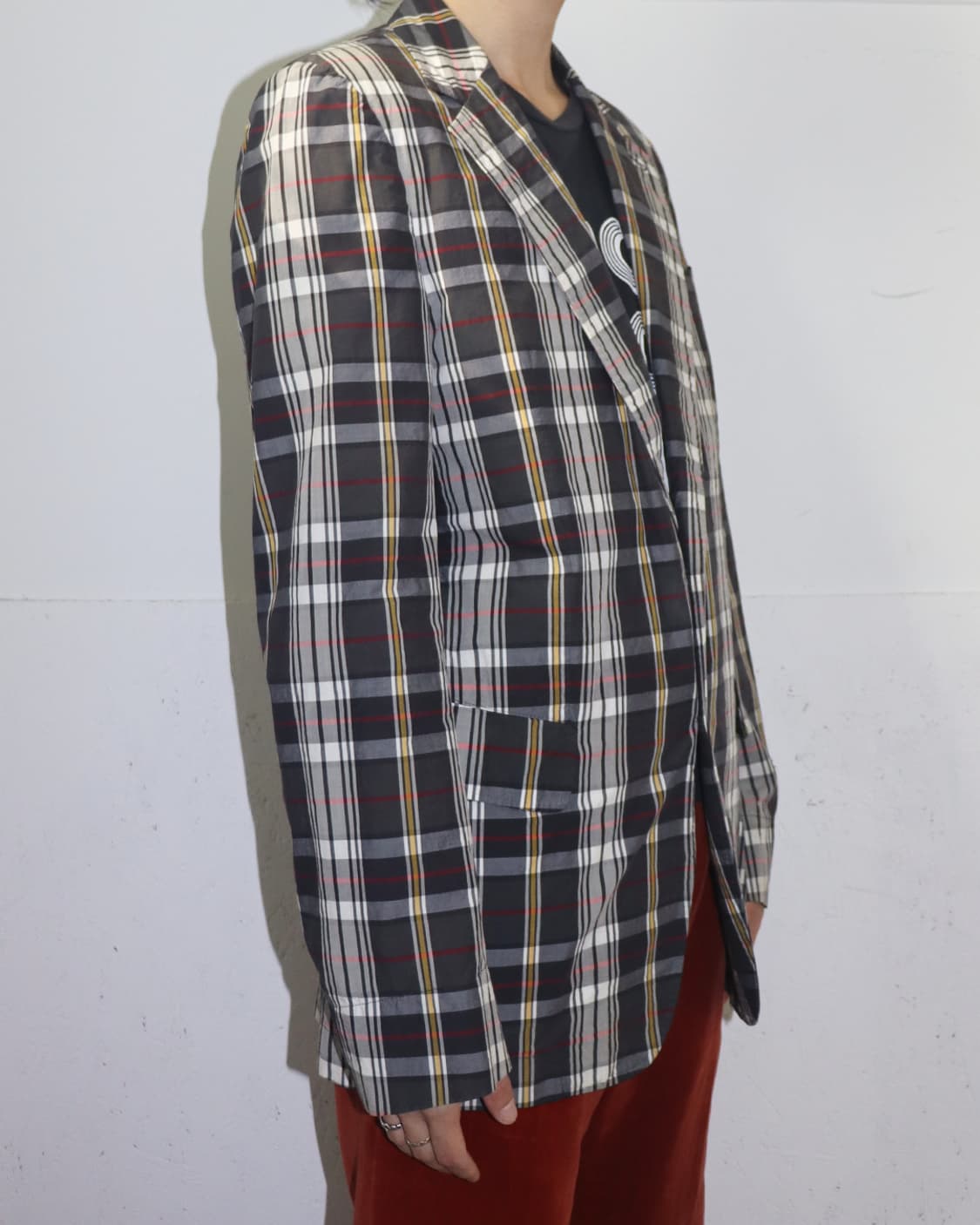 드리스 반 노튼 플레이드 체크 블레이저 상품이미지3