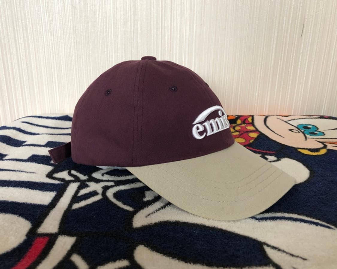 이미스(EMIS)뉴로고 믹스볼캡 베이지X버간디 상품이미지6