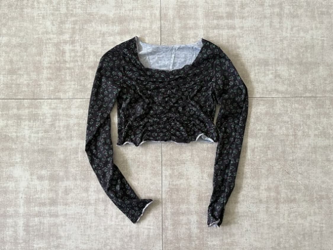 floral crop top 상품이미지1