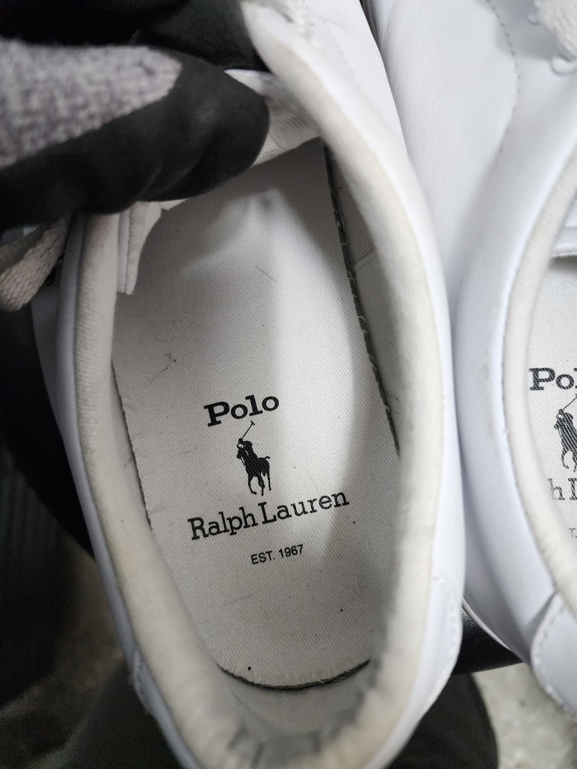 폴로 랄프로렌 소가죽 롱우드 화이트 스니커즈 상품이미지4