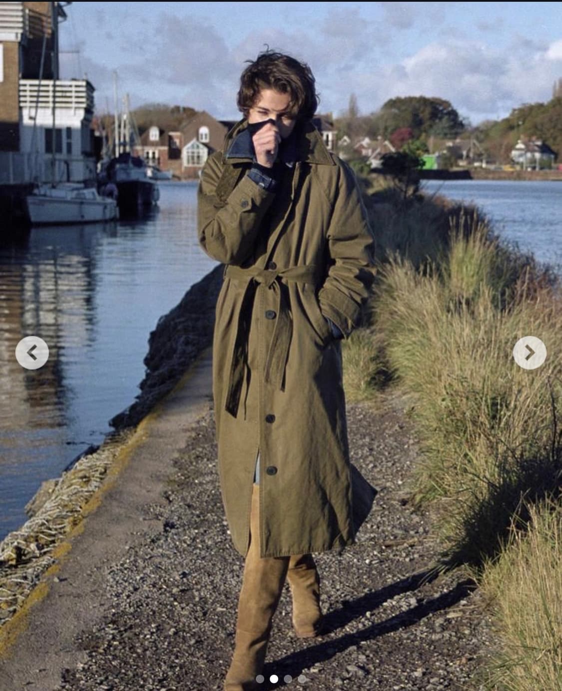 자라 페이크 퍼 칼라 왁스드 트렌치 코트 XS 상품이미지3