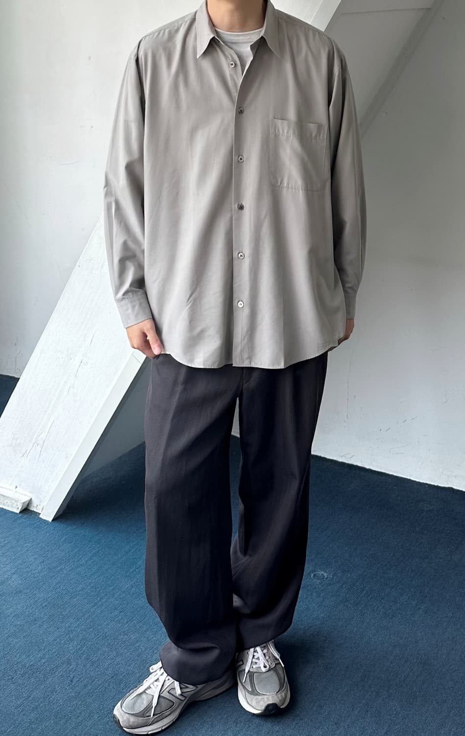 High gauge rayon poly L/S shirt 상품이미지8