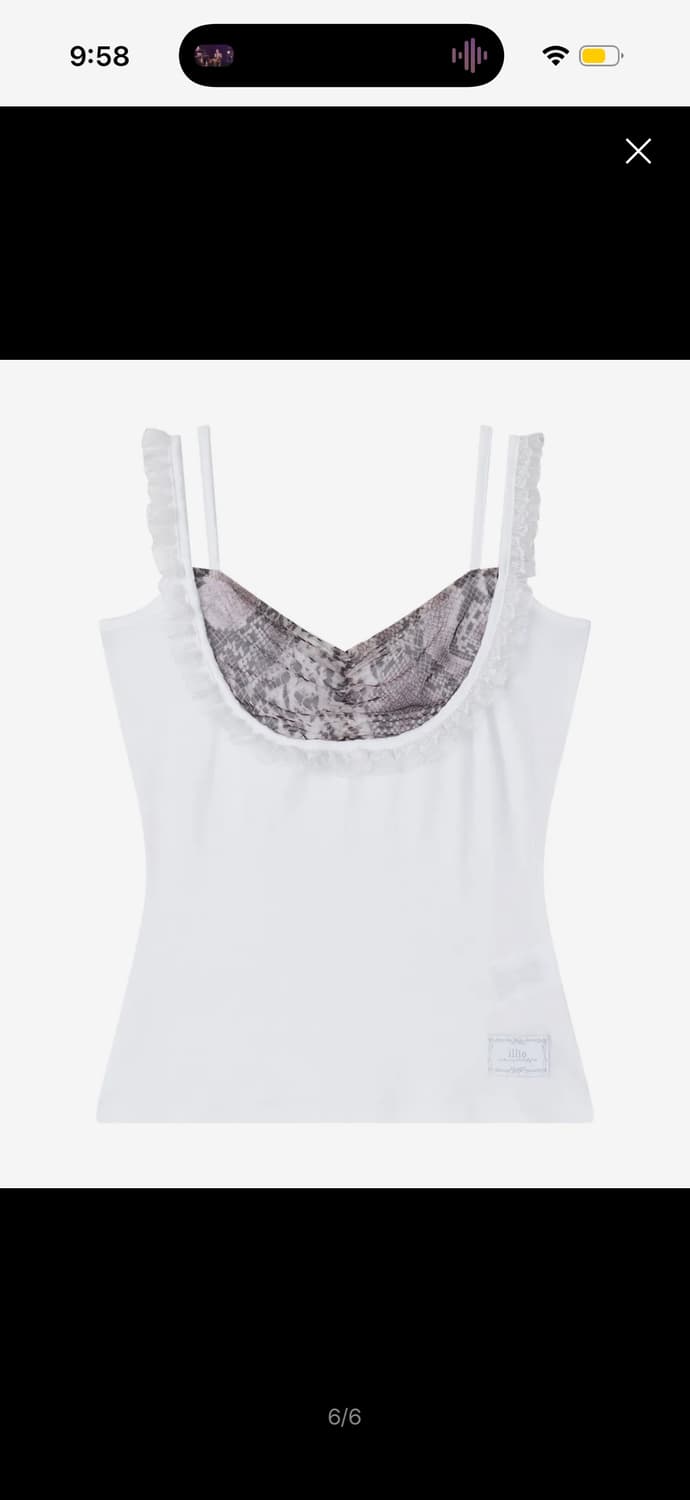 White Python double strap sleeveless(택O) 상품이미지2