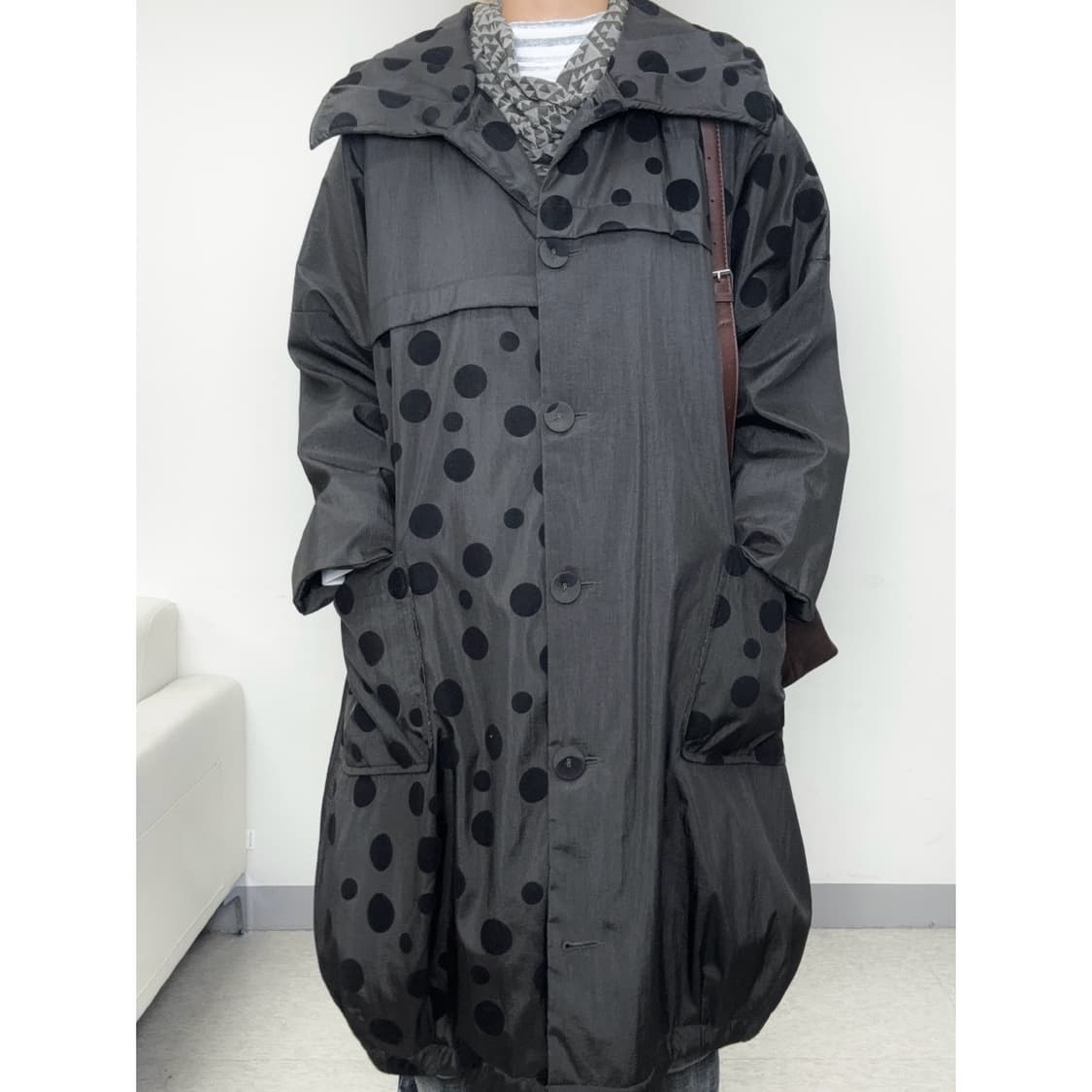 빈티지 도트 점퍼 패딩 상품이미지2