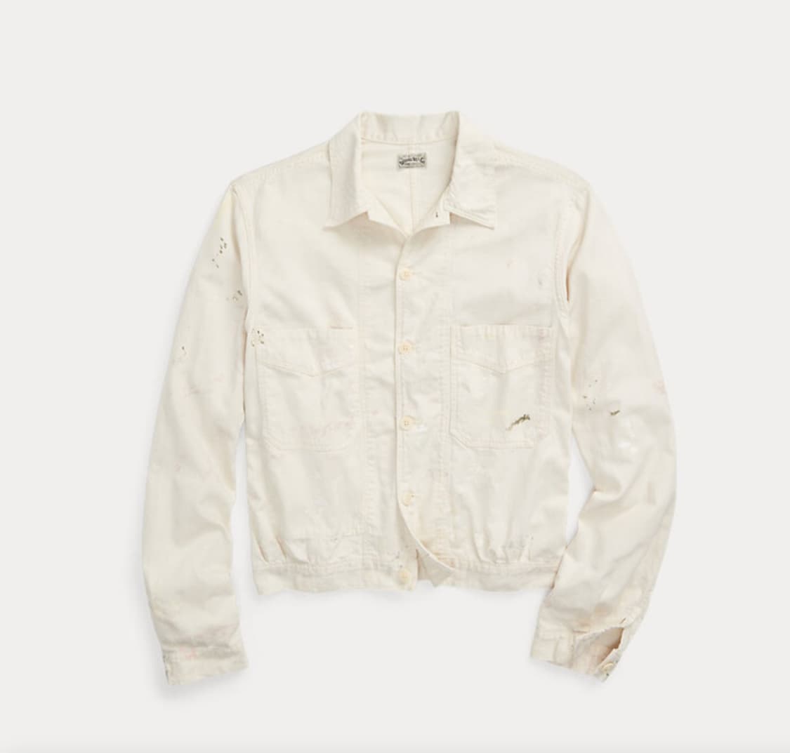 더블알엘 rrl 페인트 스플래터 사틴 워크재킷 L 상품이미지1