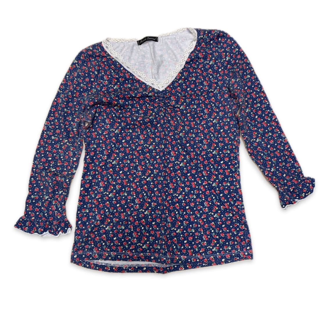 샵페어리 - 스트로베리 레이스 탑 상품이미지1