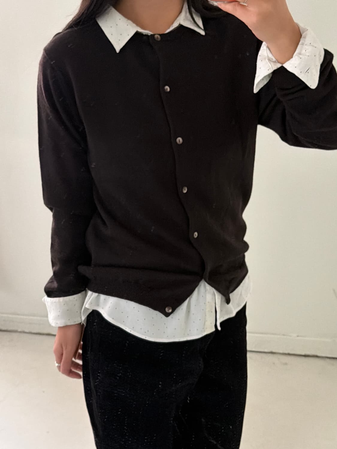 일본빈티지 wool100% 니트 가디건  상품이미지3