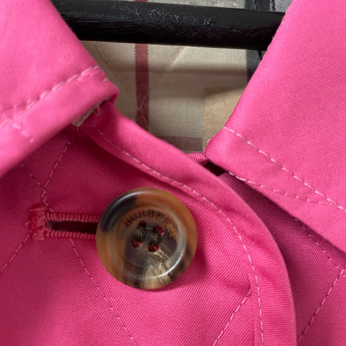 버버리 퀄팅 자켓 핑크 L 상품이미지4