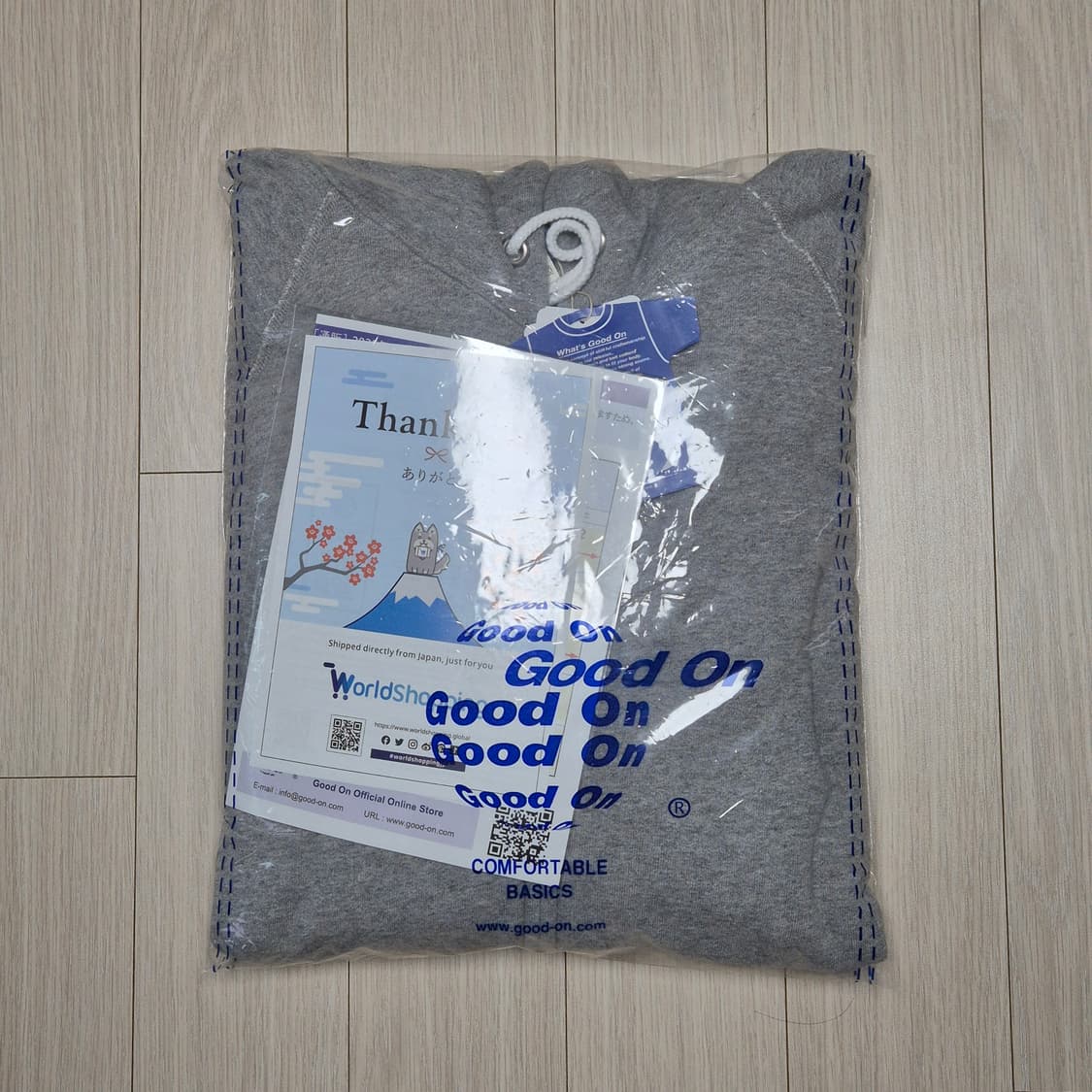 굿온 후드집업 메탈그레이 xl 새상품 상품이미지3