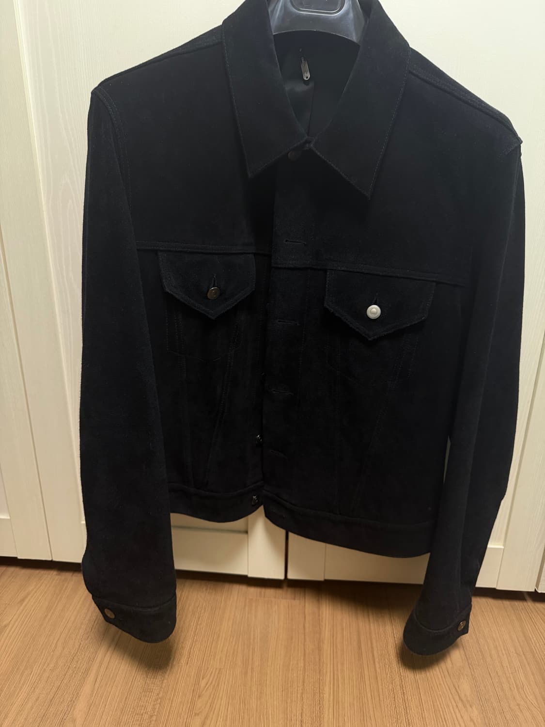 토니웩 스웨이드 가죽 트러커 블랙 L 상품이미지1