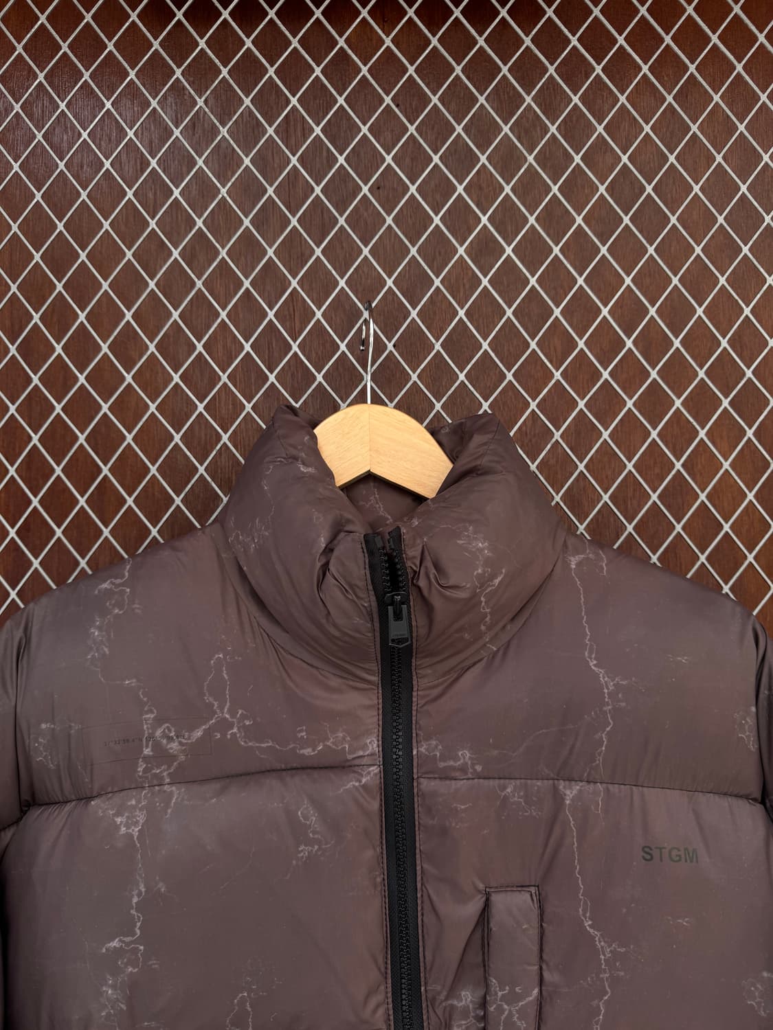 스티그마 STIGMA 브라운 스톤 패턴 오버핏 패딩 점퍼 M 상품이미지6