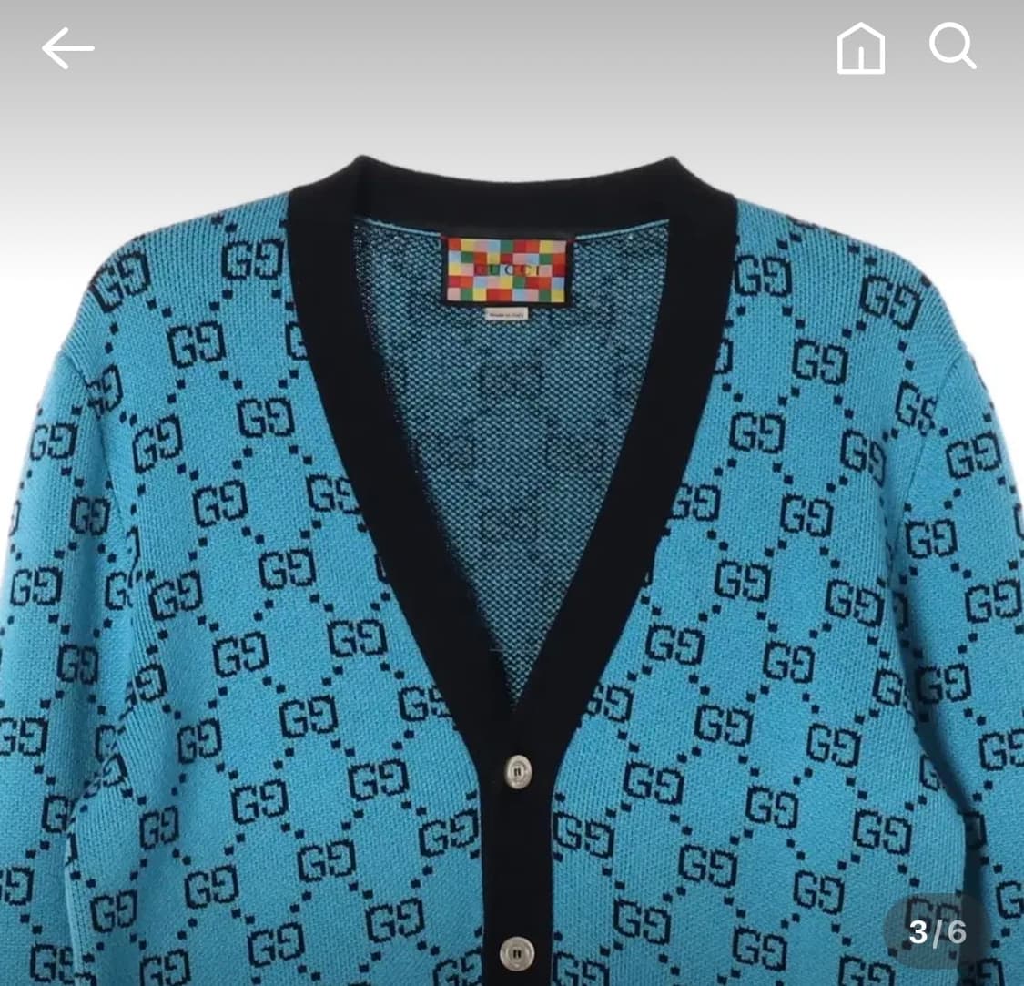 구찌 정품 멀티 로고 가디건 XL 상품이미지7