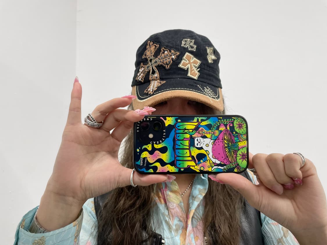 y2k 큐빅 십자가 헌팅캡 상품이미지4