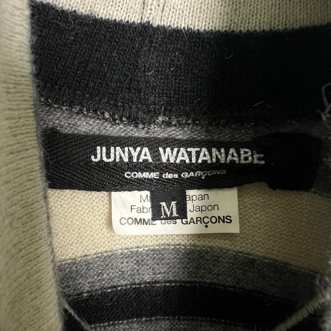 준야 와타나베 꼼데가르송 스트라이프 터틀넥 니트 M 상품이미지3