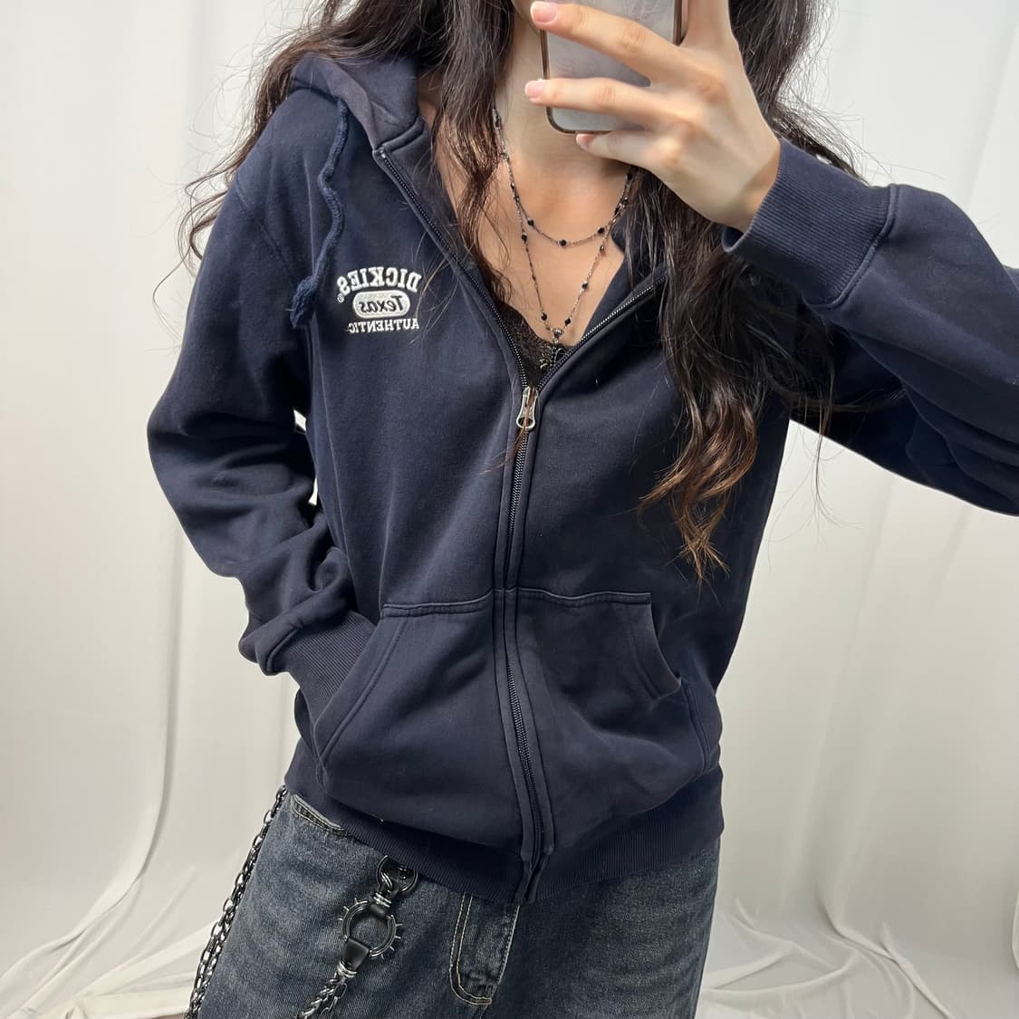 Dickies navy hood zip-up  상품이미지3