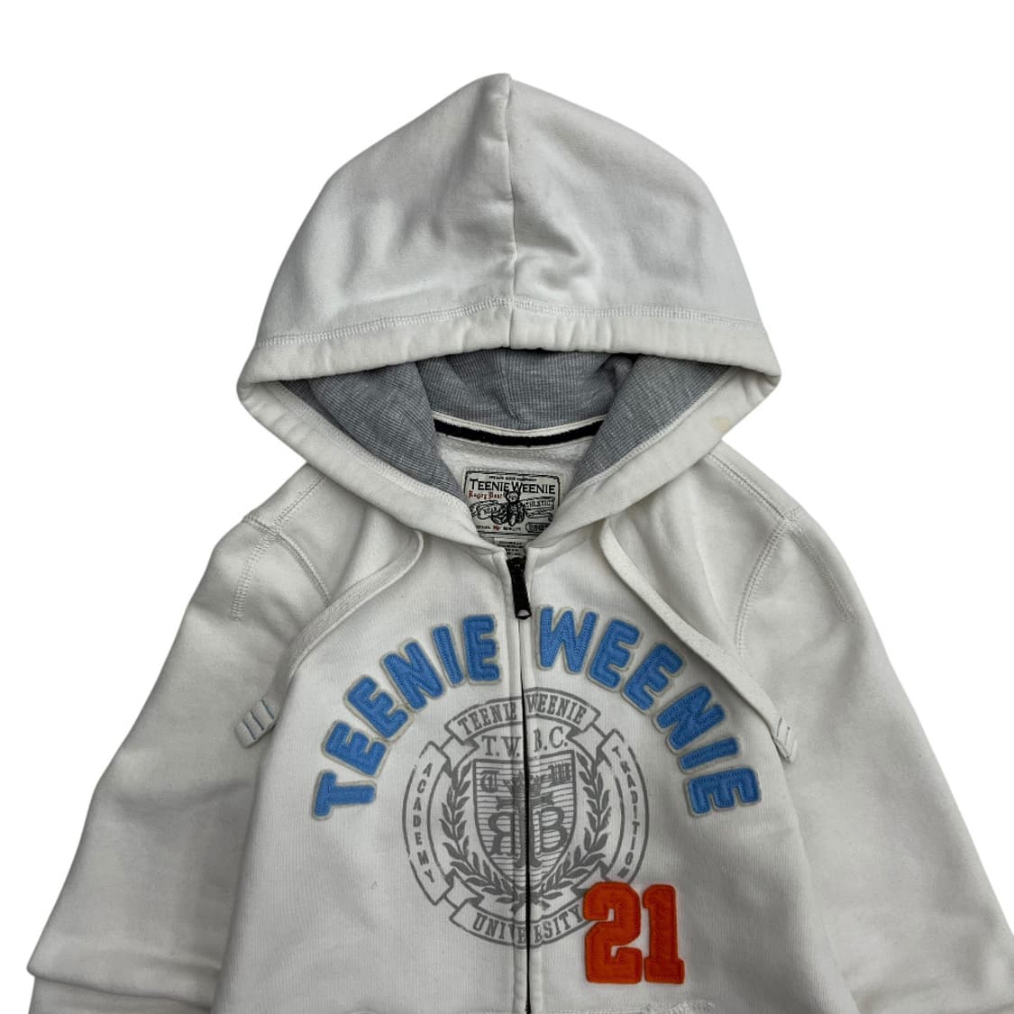 티니위니 센터로고 화이트 후드집업 M 상품이미지4