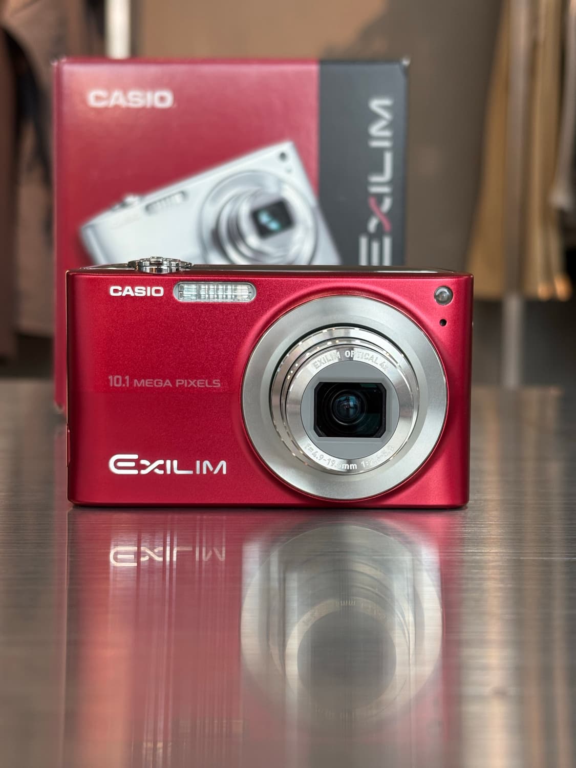 풀박/민트급/날짜표시)카시오 엑슬림 ex-z200 레드 빈티지디카 상품이미지1