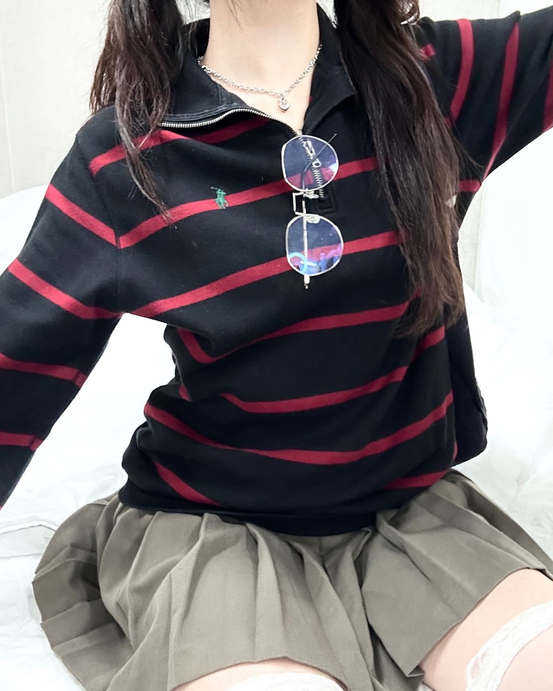 폴로 신형 그린포니 단가라 코튼 반집업 상품이미지3