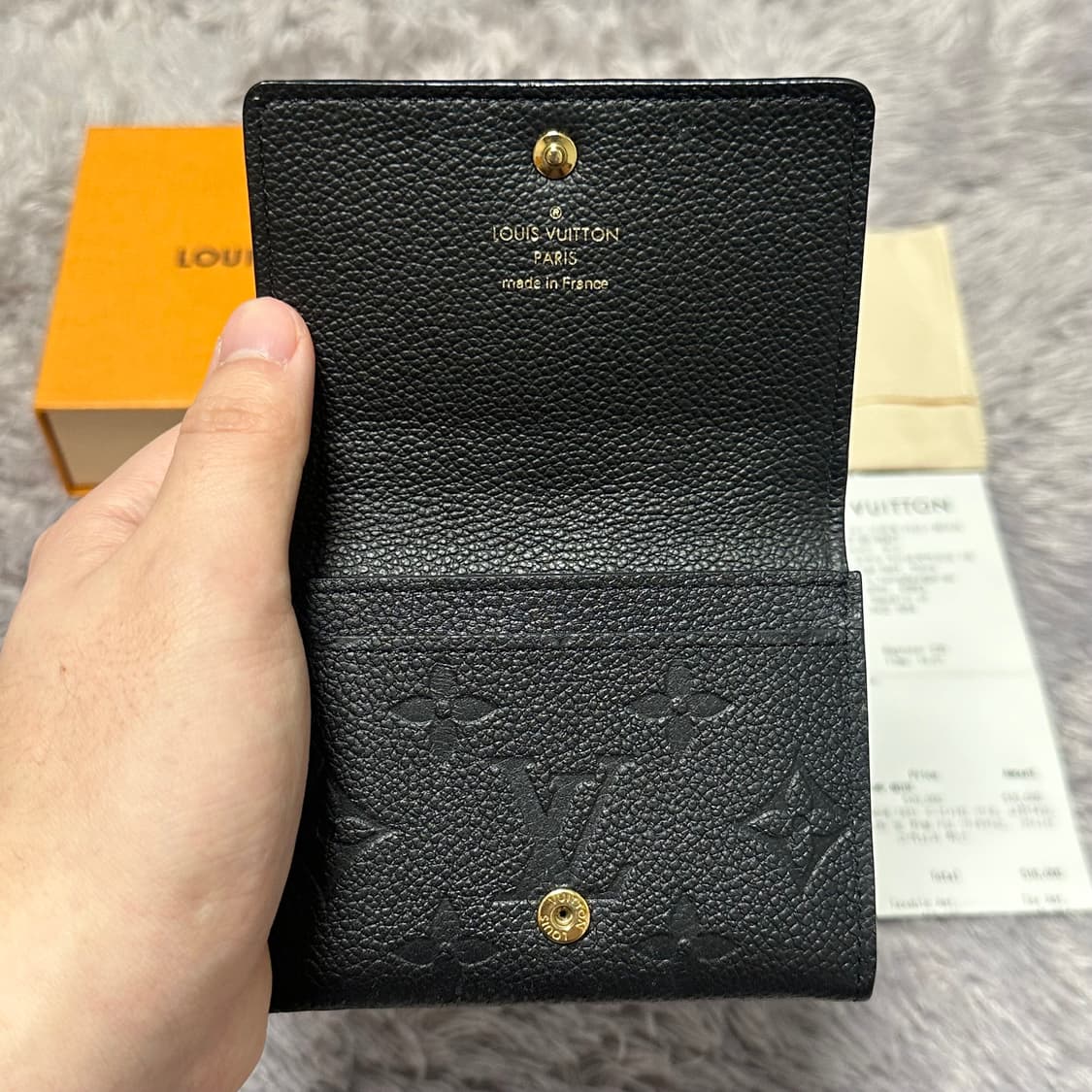 [풀구성] 루이비통 앙프렝뜨 카드지갑 블랙 상품이미지3