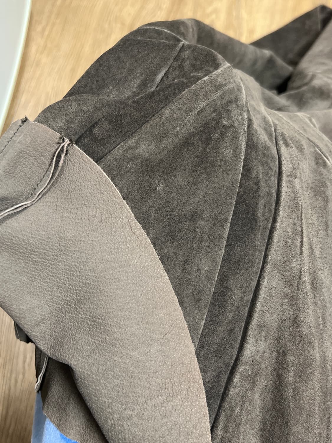 브라운 양가죽 스커트 상품이미지4