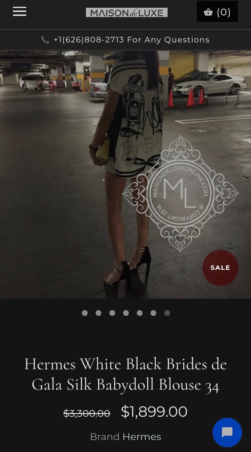 Hermes 에르메스 브라이드 드 갈라 블라우스 34 상품이미지8