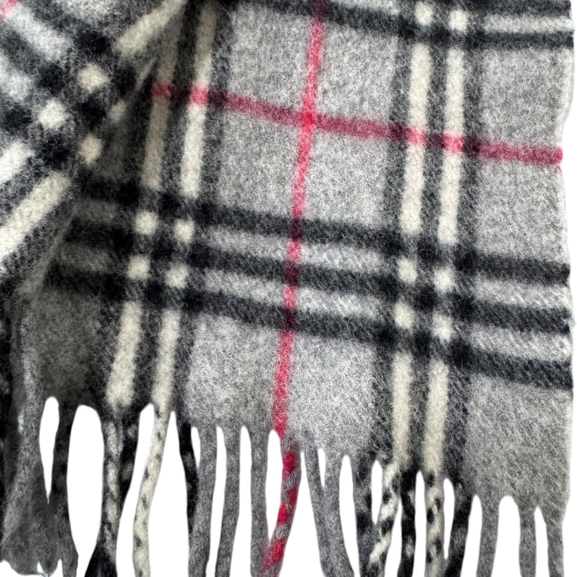 정품 버버리 노바체크 그레이 렘스울 머플러 상품이미지2