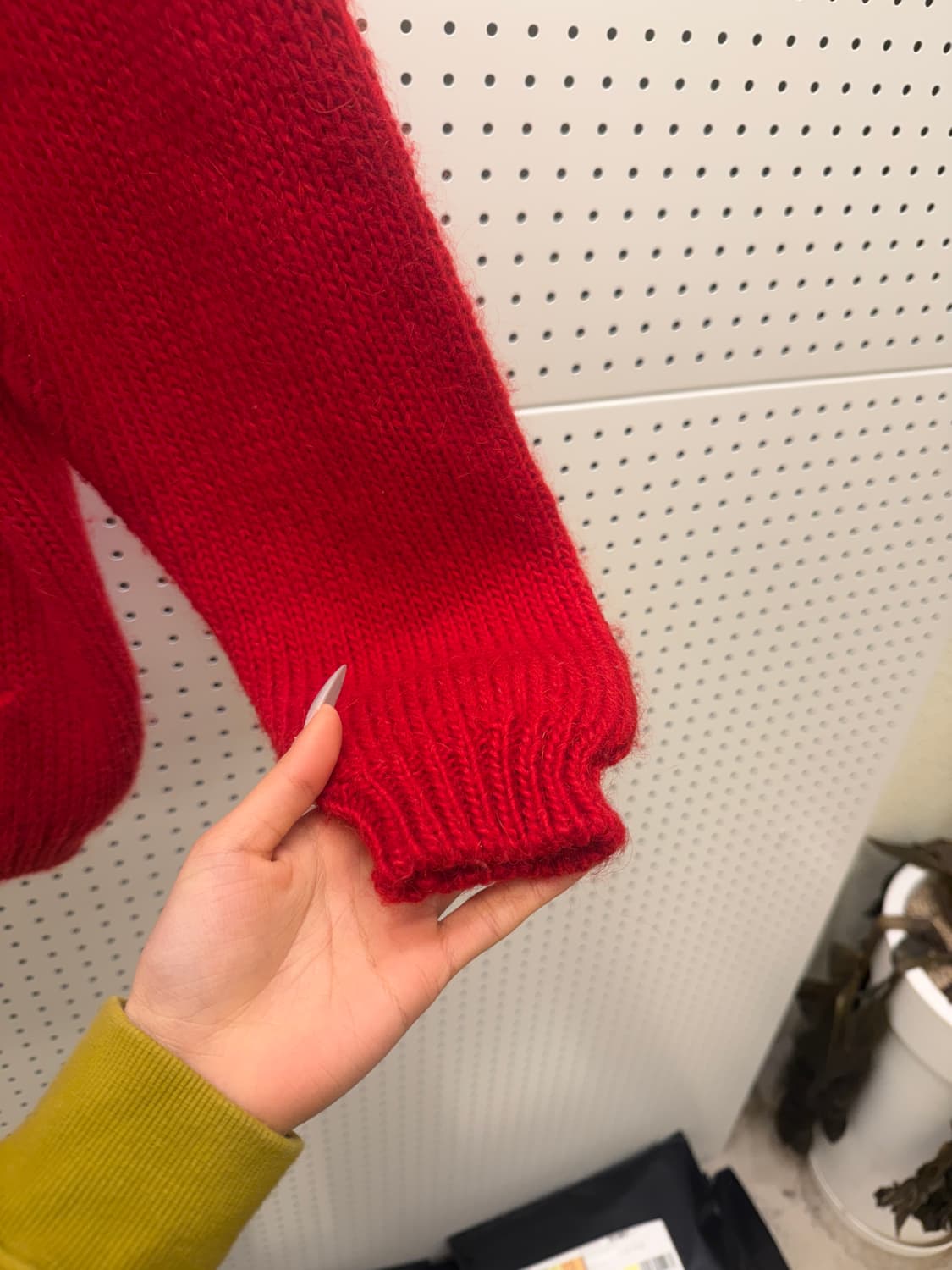 핑크하우스 레드 백 포인트 니트 가디건  상품이미지4