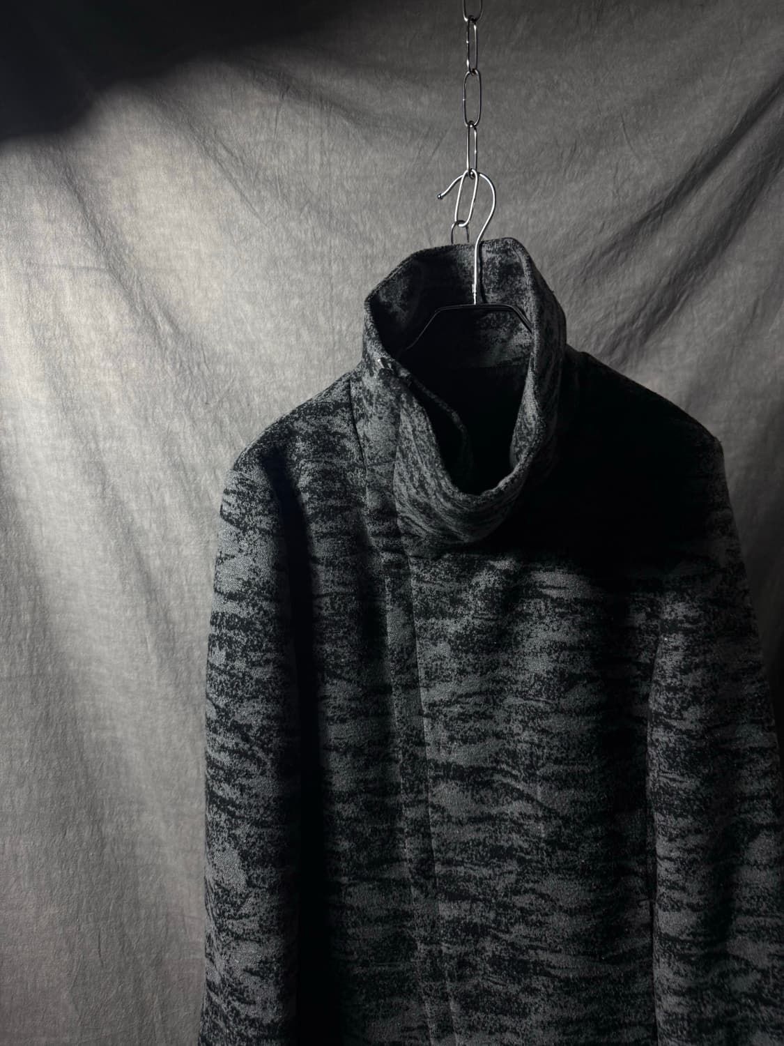 NO ID Textured Asymmetric Collar Coat  상품이미지3