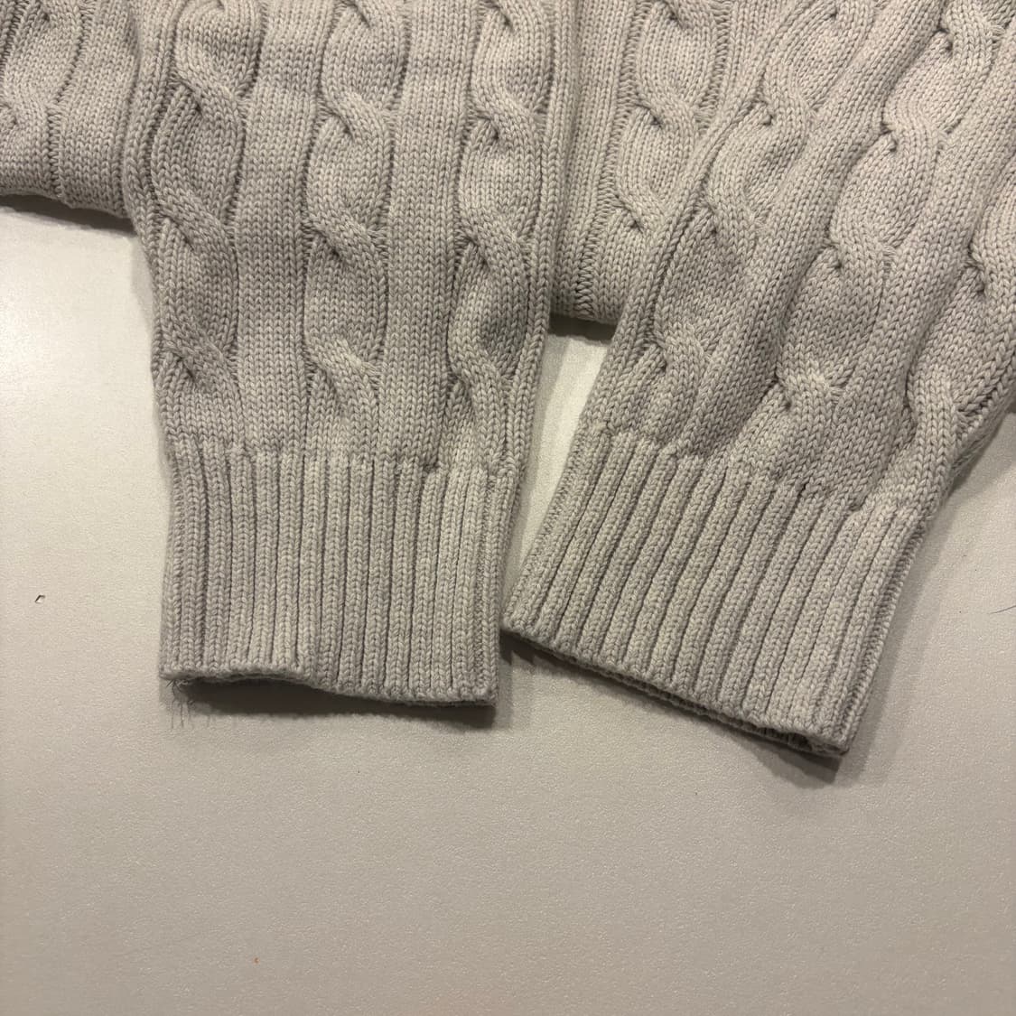 [L] 폴로 랄프로렌 케이블 니트 그레이 스웨터 D207 상품이미지6