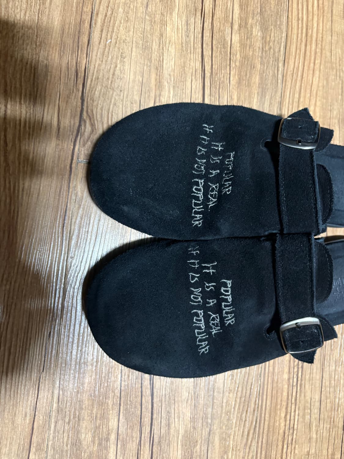 1)폴리테루 레터링 뮬 판매해요 상품이미지1