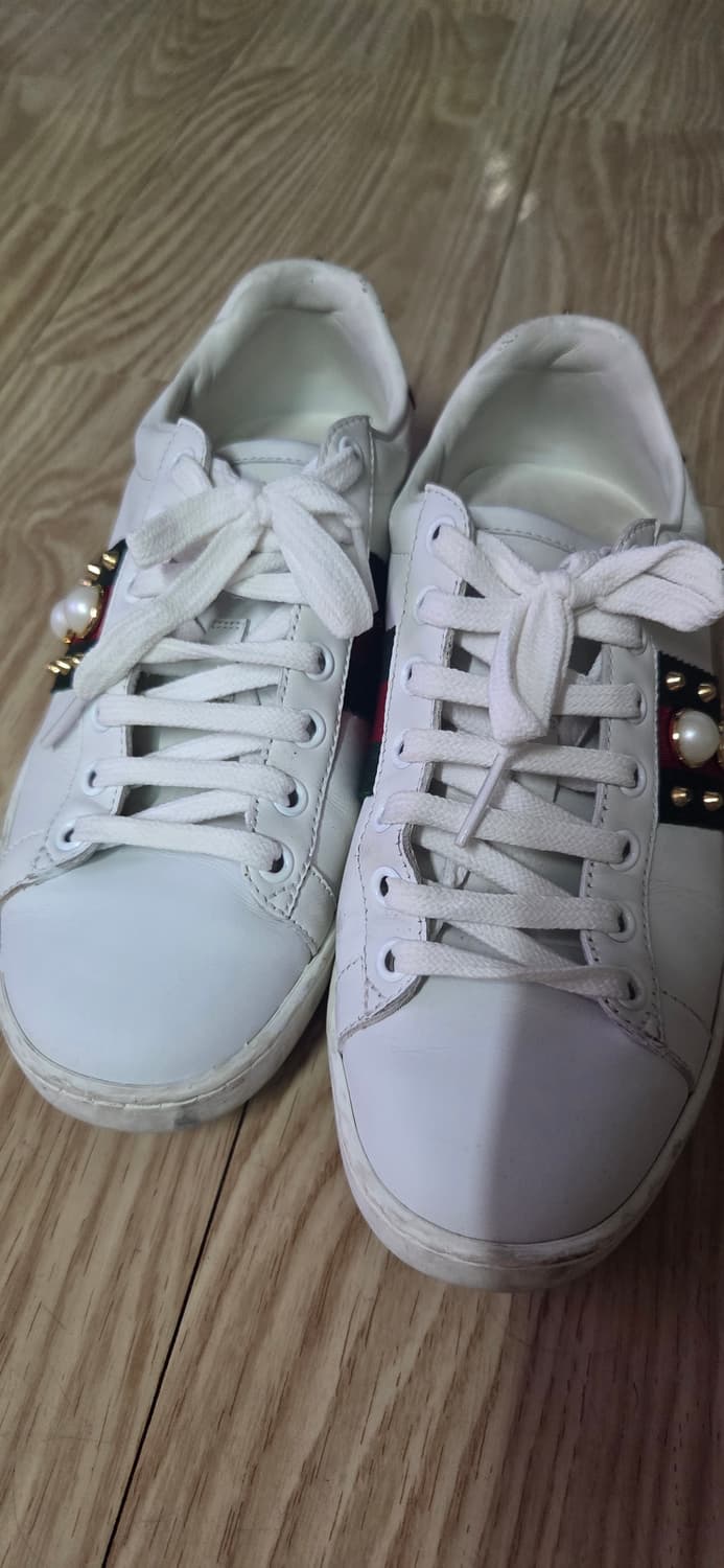 Gucci 구찌 에이스 스터드 진주 스니커즈 여성 운동화 여자 240  상품이미지4