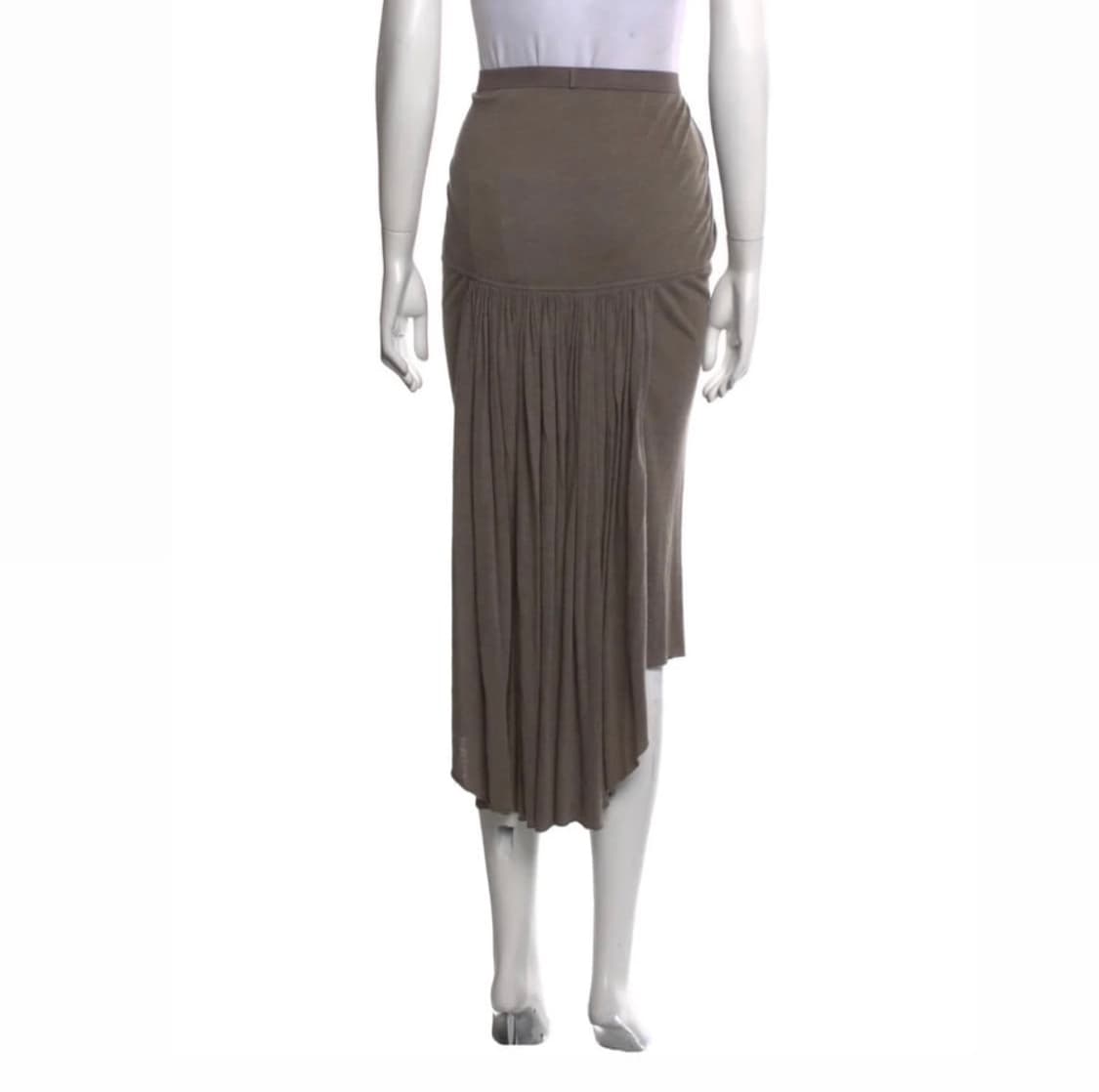 릭오웬스 릴리스 백 플리츠 드레이핑 미디 스커트 상품이미지2