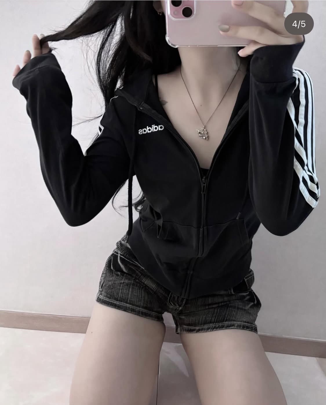 아디다스 딱붙 후드집업 상품이미지1