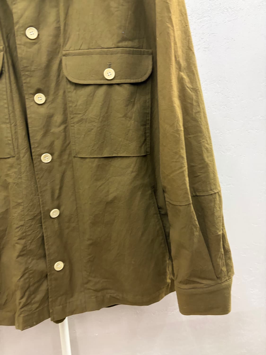 Noun wrinkle shirt jacket khaki 2 상품이미지4