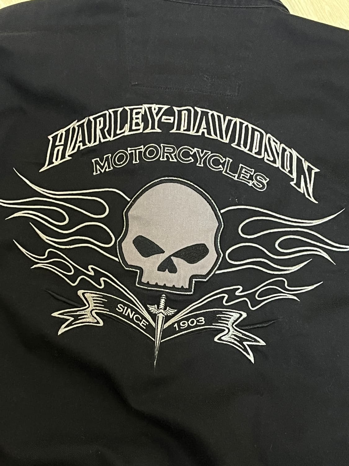 Harely davidson skull black shirt 상품이미지3