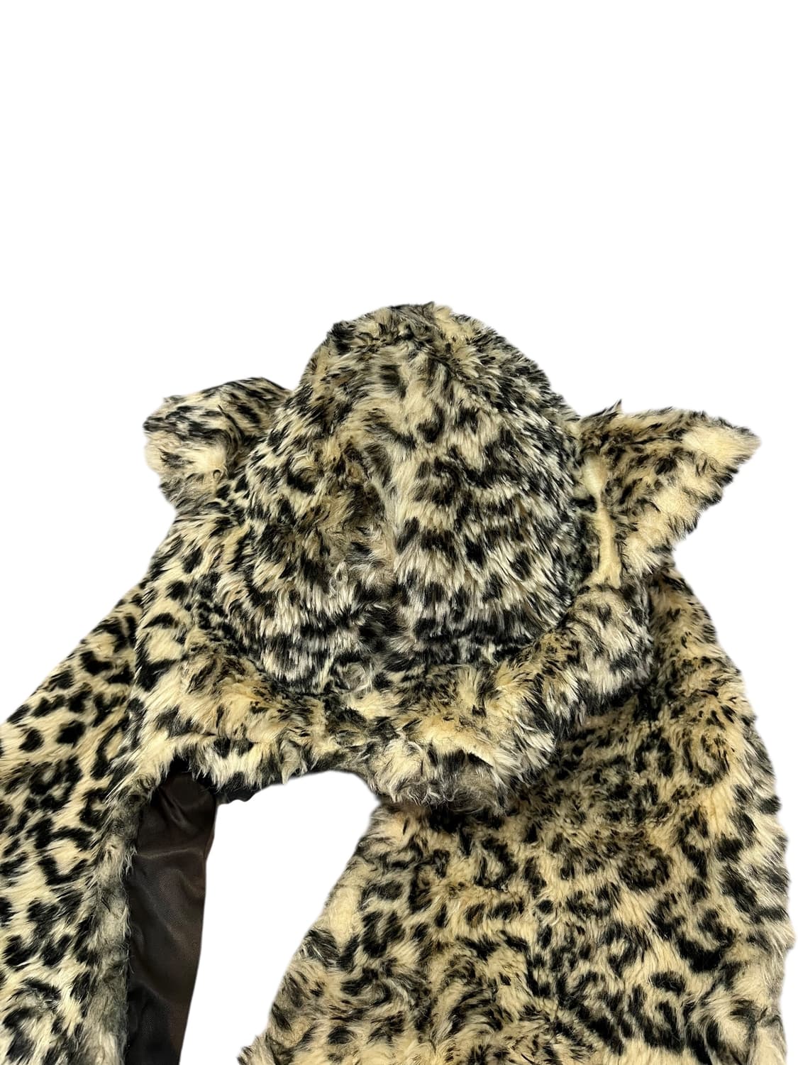JPN 레오파드 플리스 모자 머플러 상품이미지3