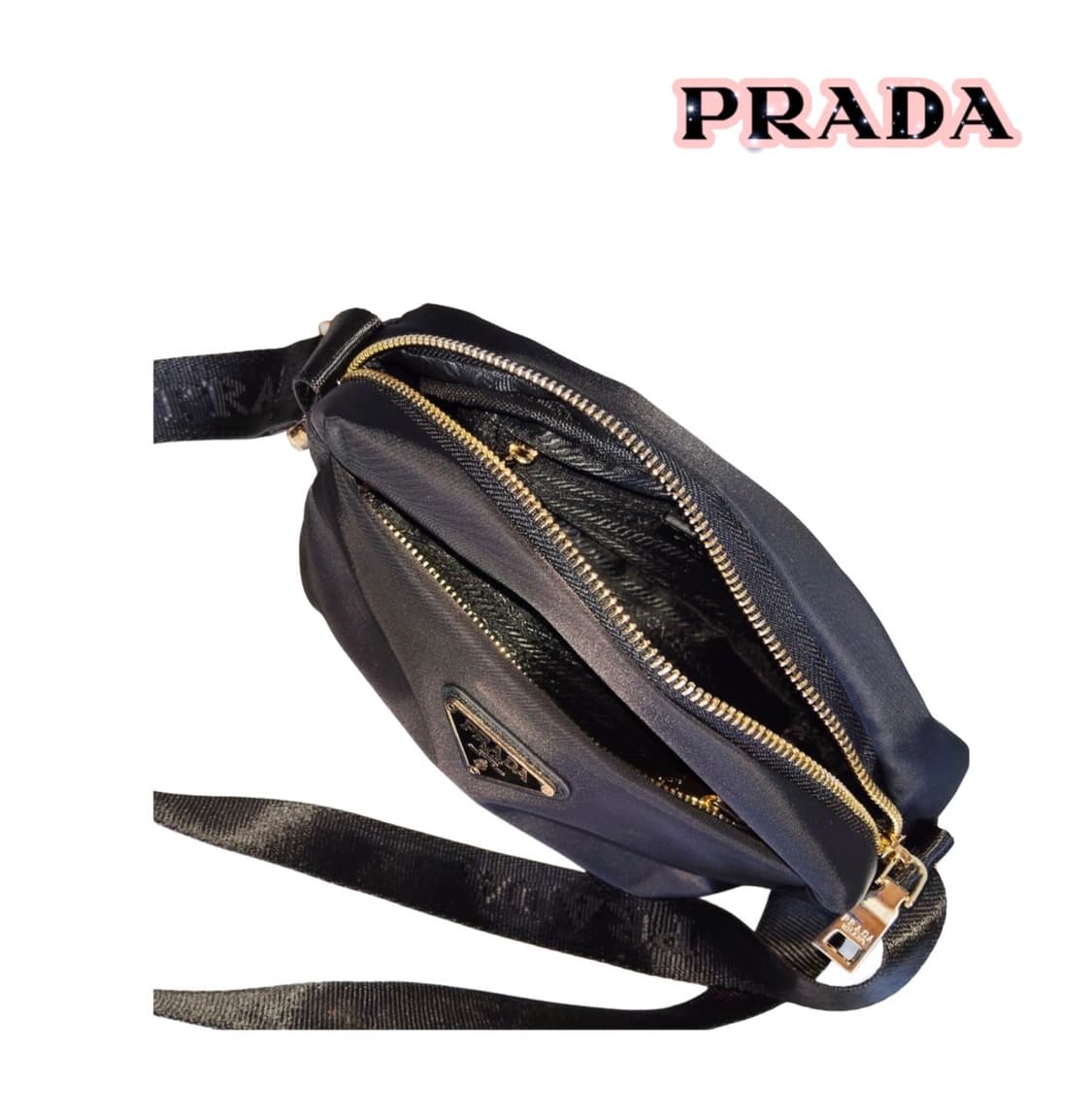 프라다뷰티 리나일론 숄더 크로스백 블랙 상품이미지5