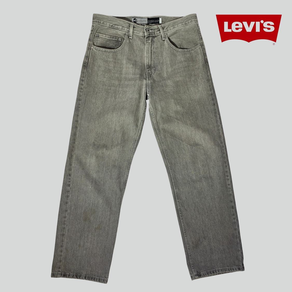 [W34L32]리바이스 실버탭 루즈핏 그레이 데님 팬츠 상품이미지1