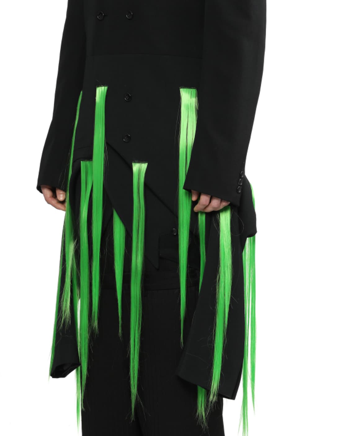 새상품 꼼데가르송 옴므플러스 그린 스트링 더블 브레스티드 블레이져 XL 상품이미지3