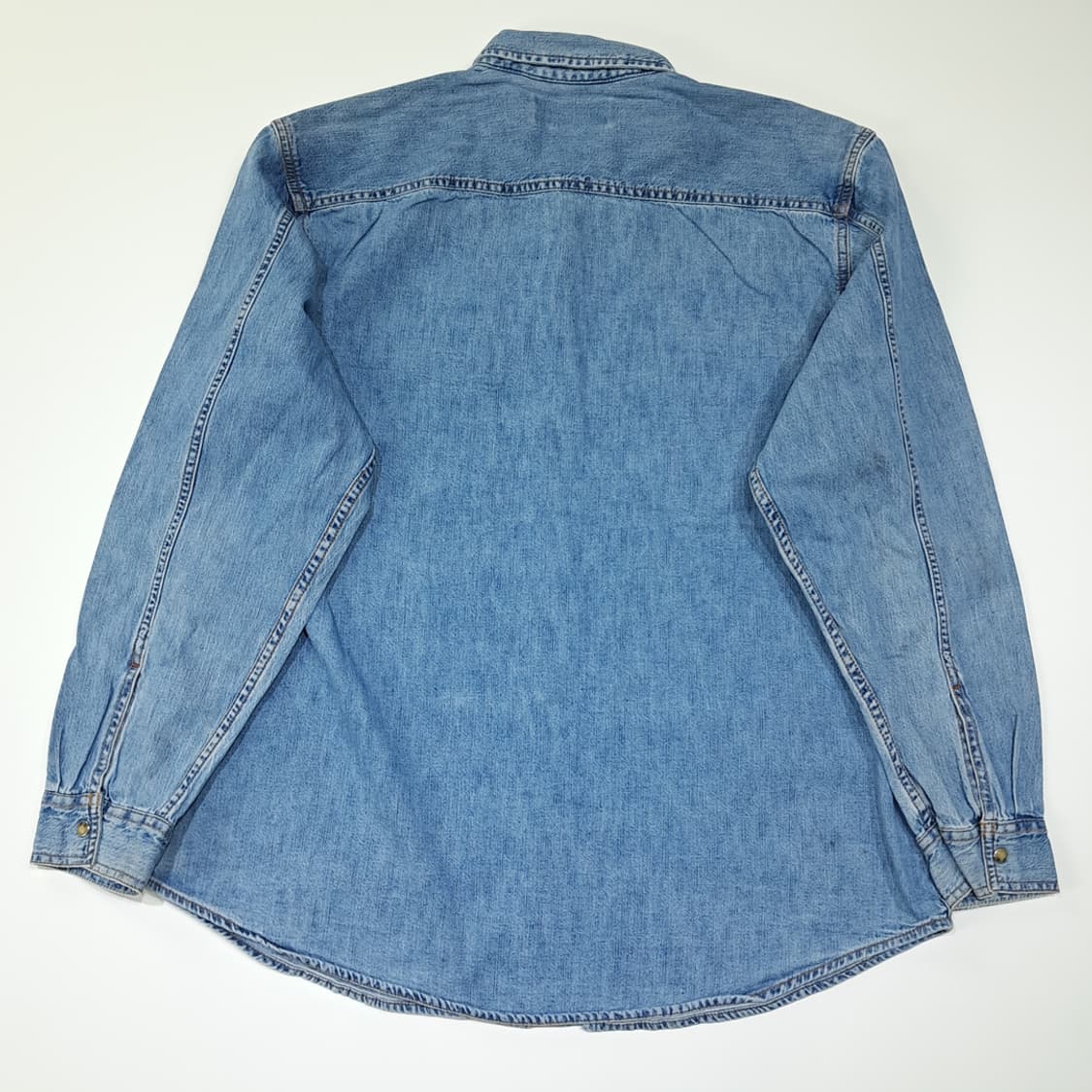 CL621 L 리바이스 00s 코튼 웨스턴 스냅 워크 데님셔츠 남방 상품이미지6