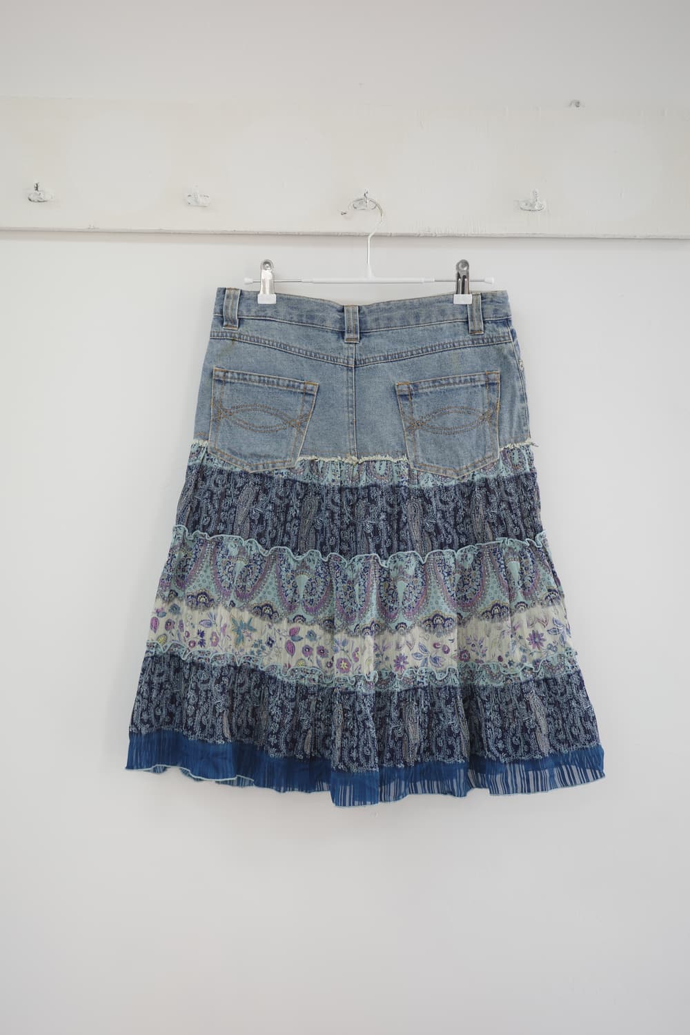  Vintage flower denim skirt 상품이미지2