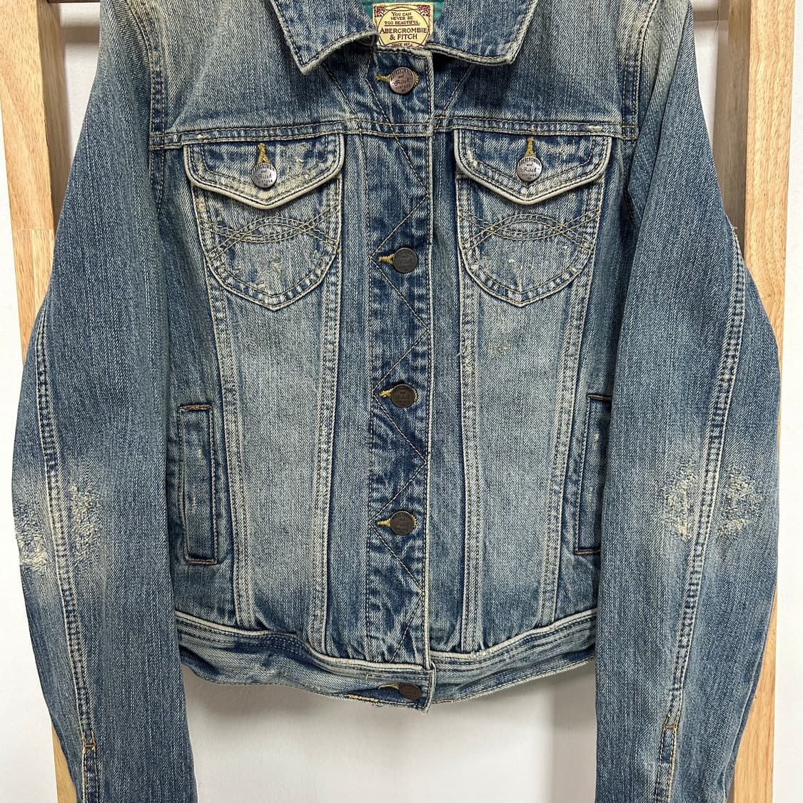 아베크롬비 중청 워싱 데님 자켓 상품이미지4