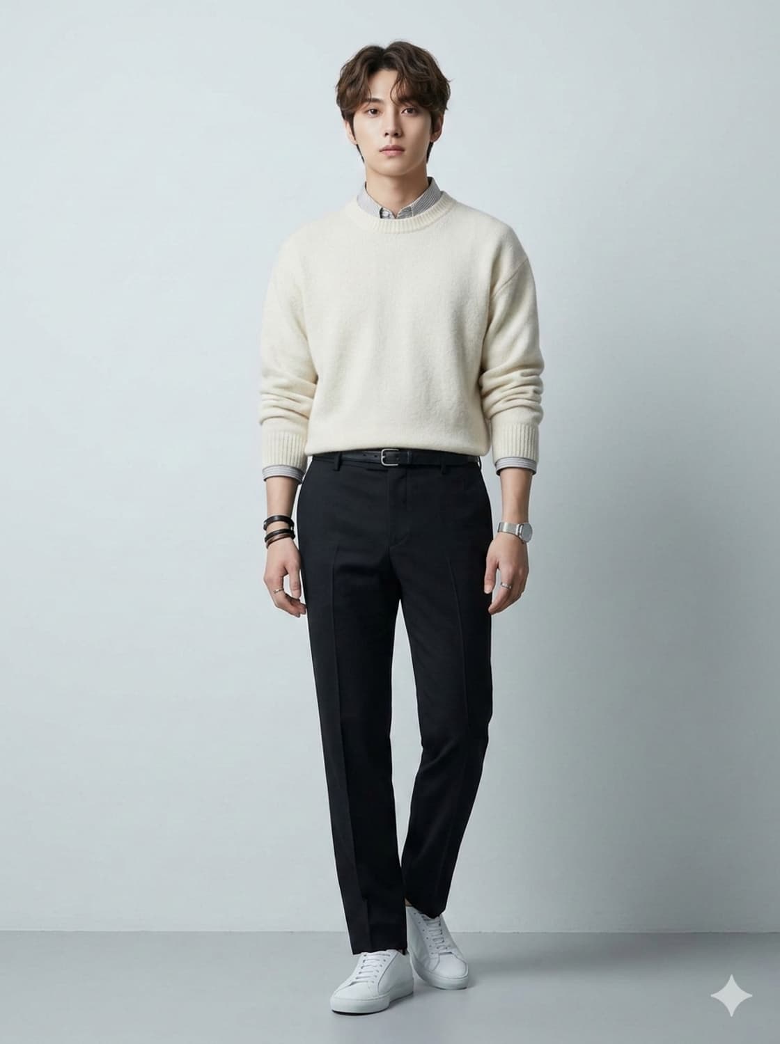 솔리드옴므 다크그레이 울 혼방 슬랙스 상품이미지1