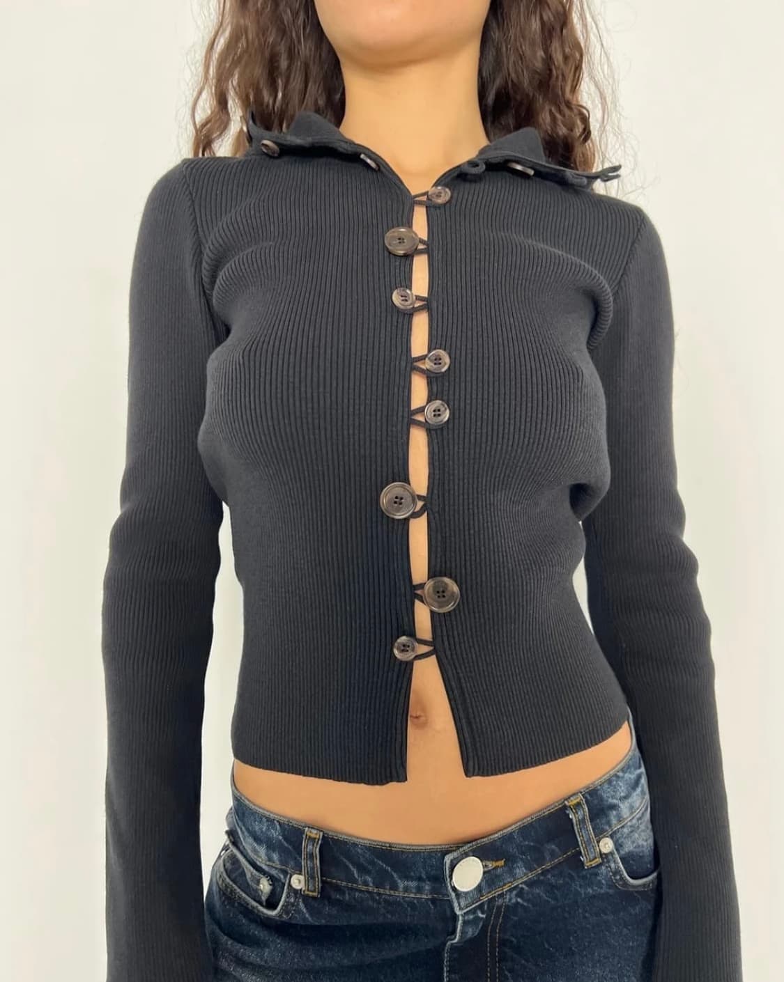 kernemilk looney cardigan black - size1  상품이미지2