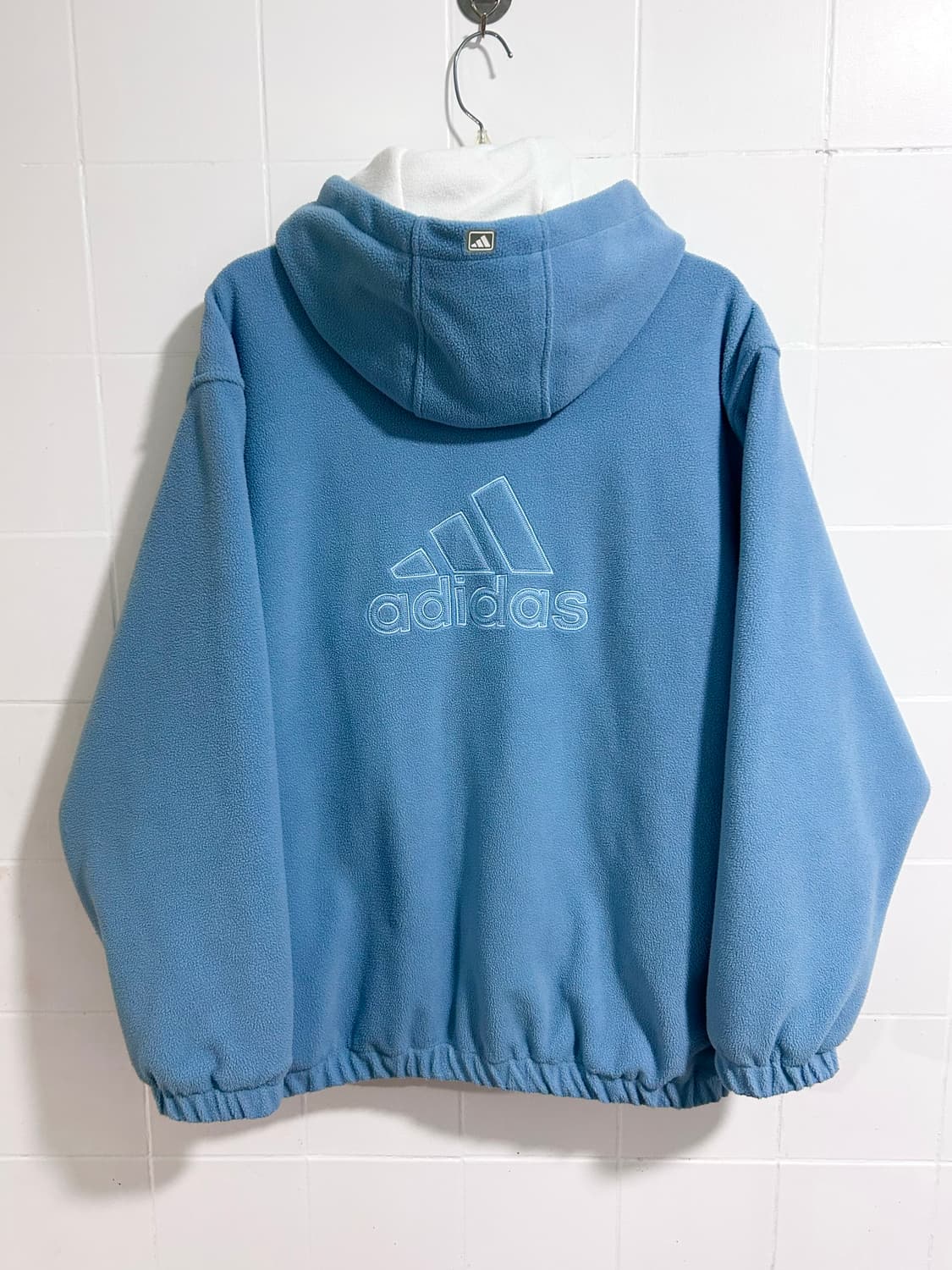 아디다스 블루 플리스 후드집업 상품이미지2