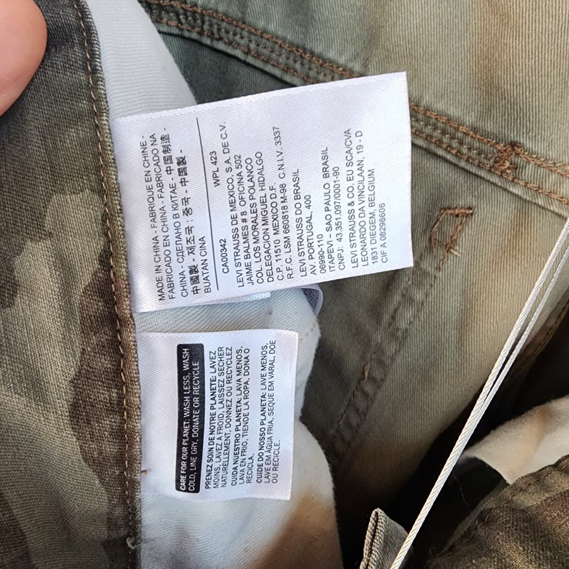 리바이스 카고 밀리터리 반바지 상품이미지6