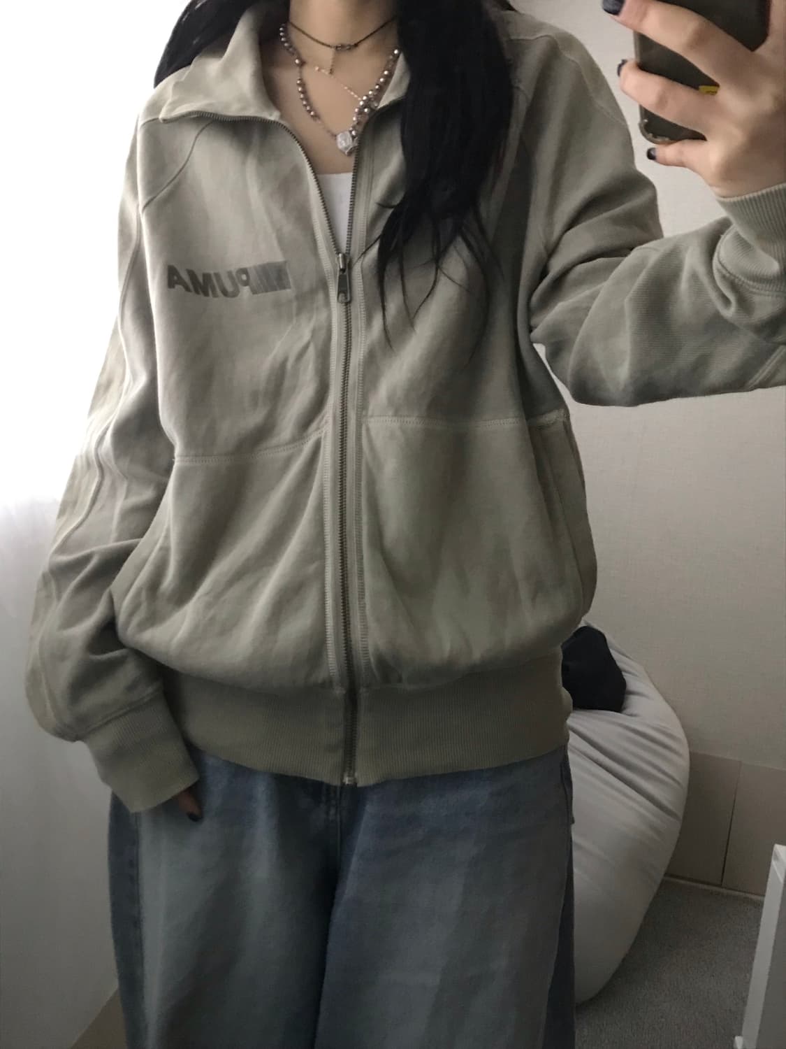 퓨마 카키 면집업 상품이미지7