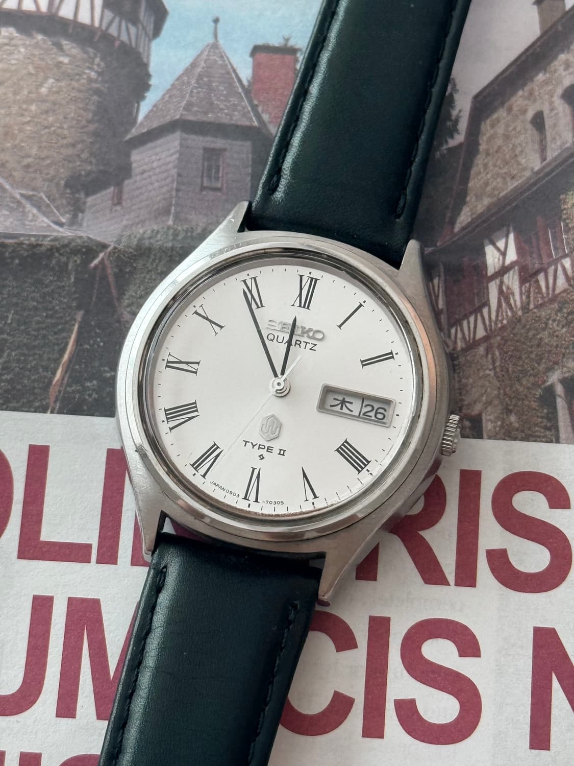 세이코 Seiko TYPE II 쿼츠 로만 인덱스 데이데이트 상품이미지1