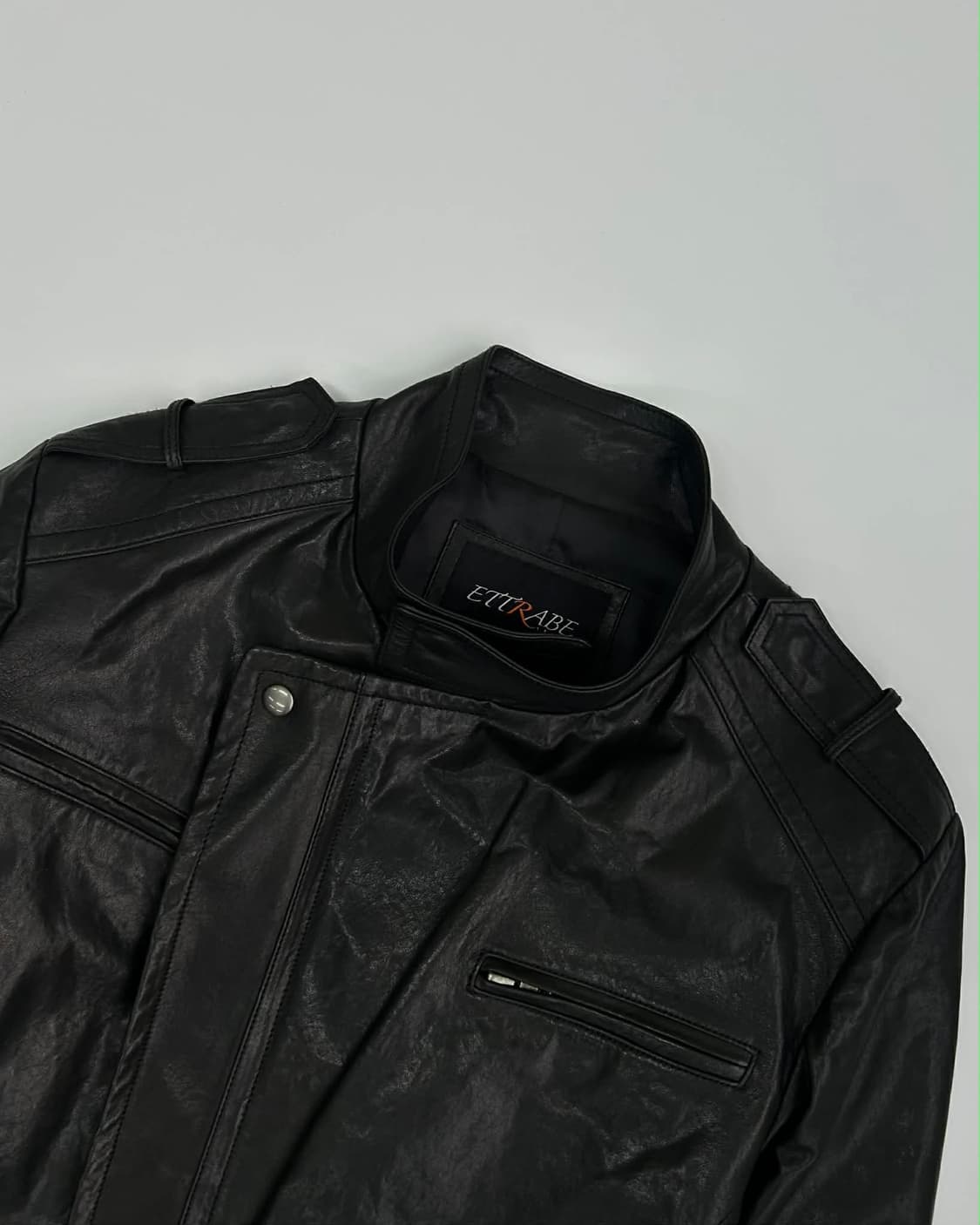 Vintage 비대칭 양가죽 라이더 자켓 상품이미지6