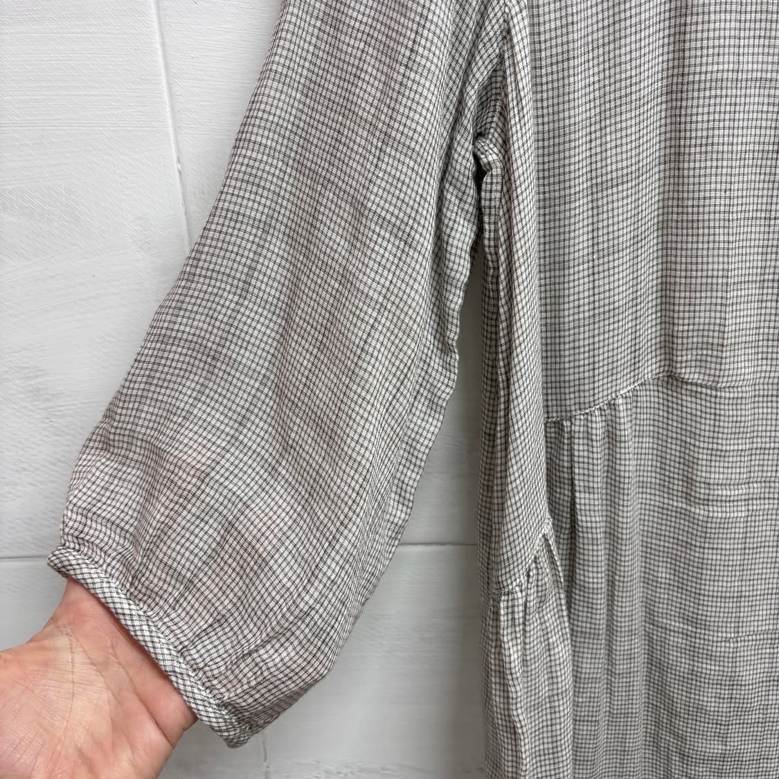 OSCOPE 체크 셔링 모리걸 미니 원피스 JPN 상품이미지3